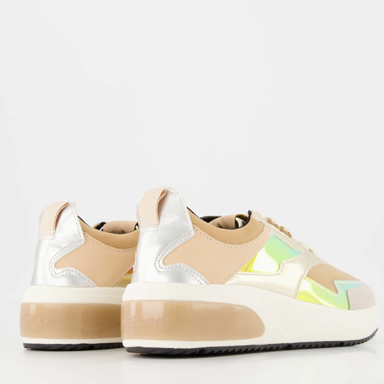 Replay Gold Tone & Tan Trainers 4 Replay Gold Tone & Tan Trainers - Image 2