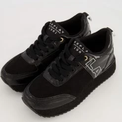 Replay Black Logo Trainers -Women Trainers store 25011692 large wl 03