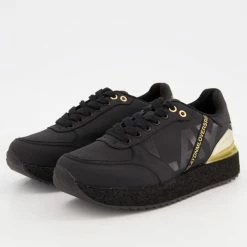 Replay Black & Gold Penny Trainers -Women Trainers store 25011709 large wl 03