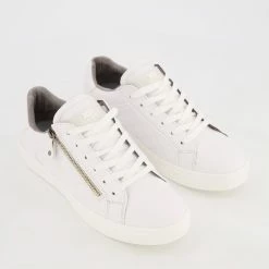 Xti White Zipped Trainers