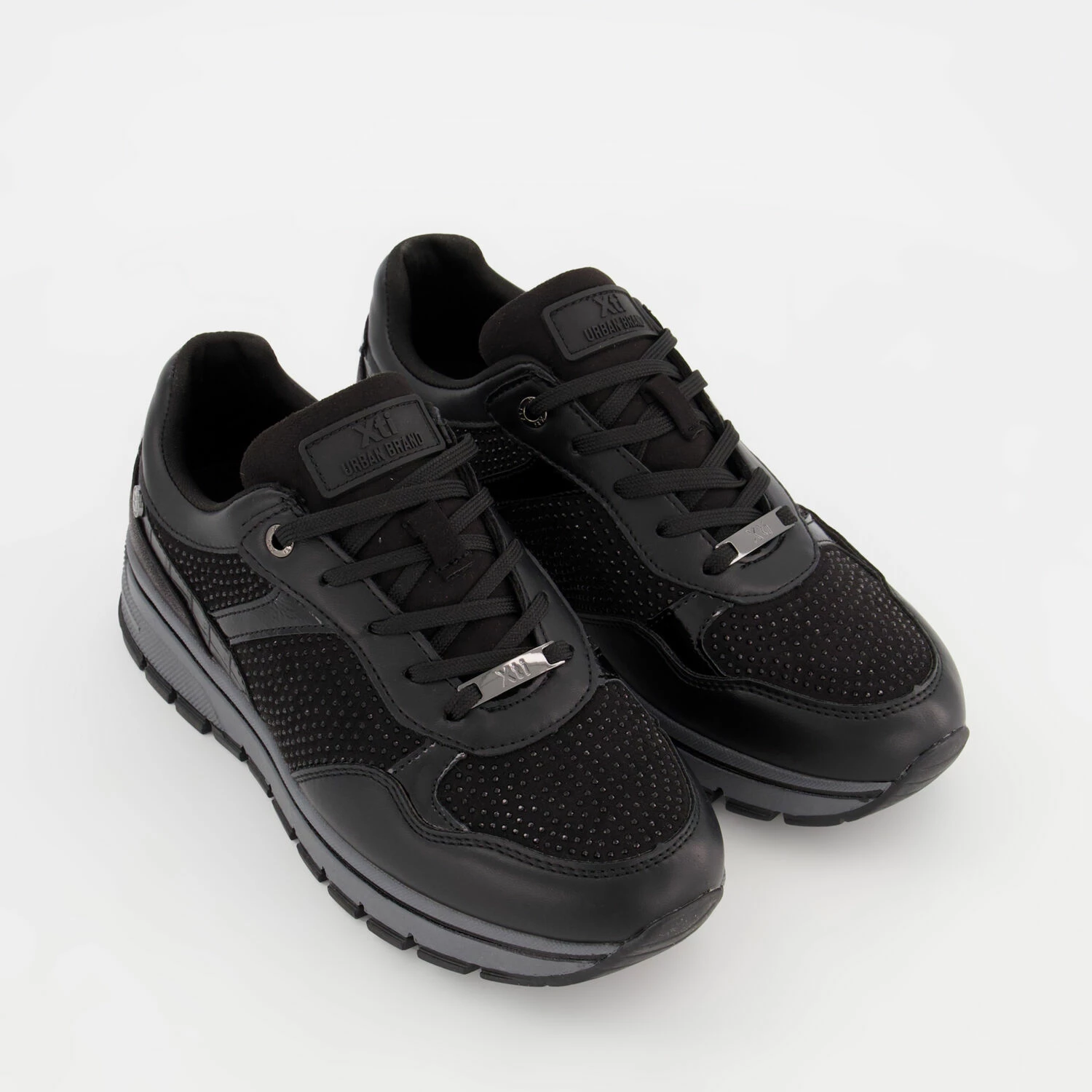 Xti Black Rhinestone Trainers 3 Xti Black Rhinestone Trainers