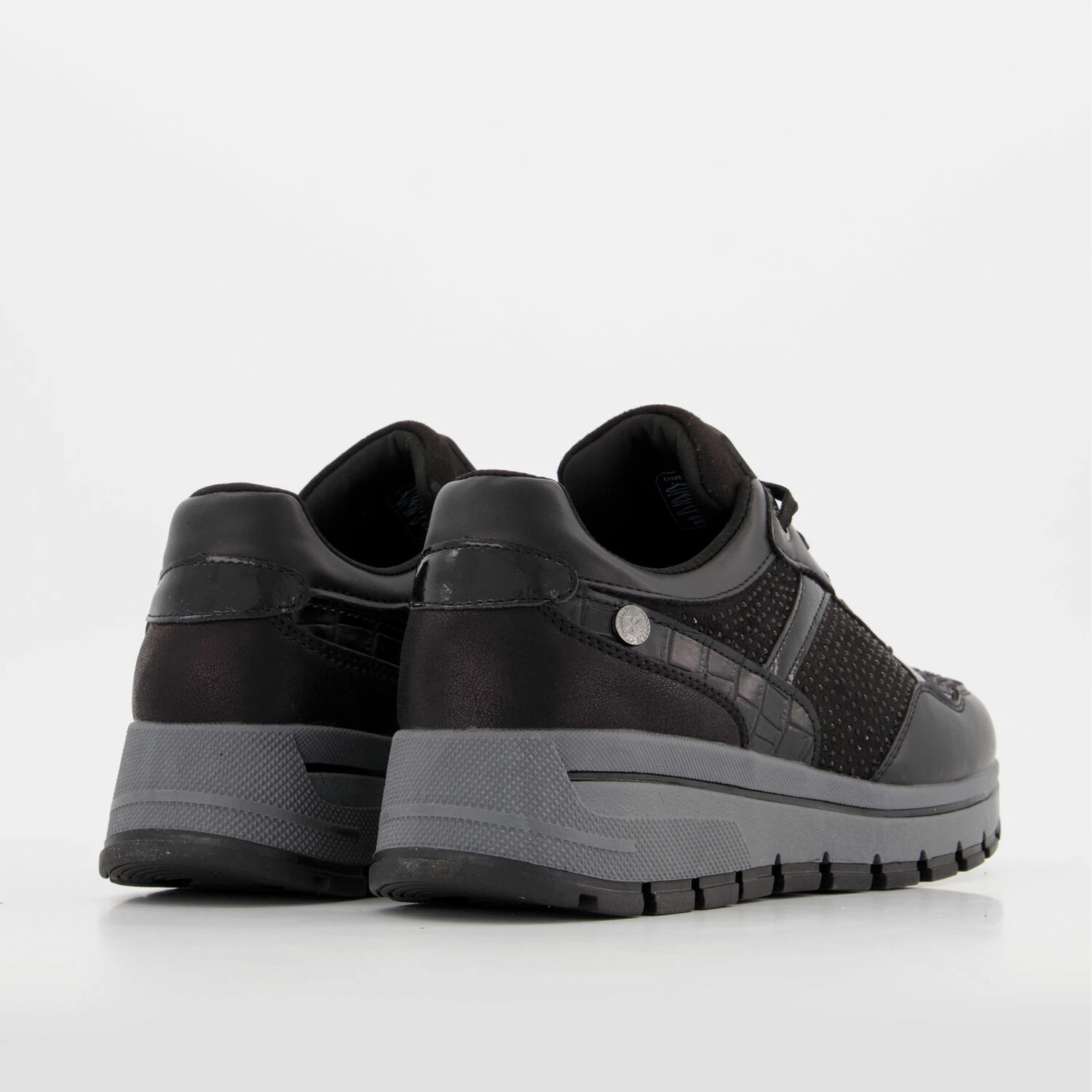 Xti Black Rhinestone Trainers 4 Xti Black Rhinestone Trainers - Image 2