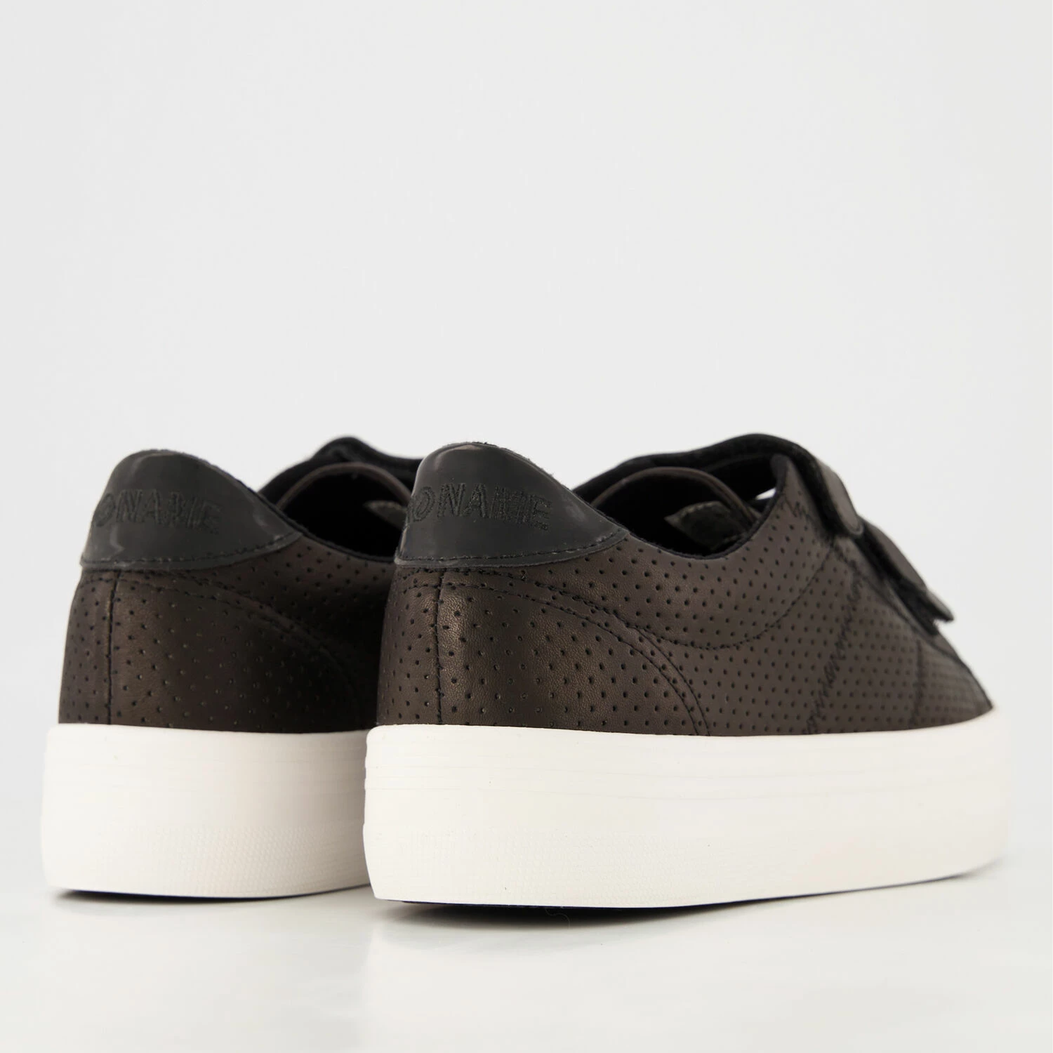 No Name Black Leather Velcro Trainers 4 No Name Black Leather Velcro Trainers - Image 2