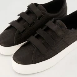 No Name Black Leather Velcro Trainers 7 No Name Black Leather Velcro Trainers -Women Trainers store 25137757 large wl 03