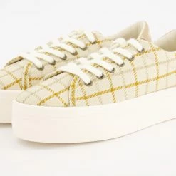 No Name Beige Check Plato Trainers -Women Trainers store 25137828 large wl 03