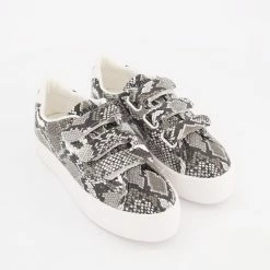 No Name Grey Reptile Effect Trainers