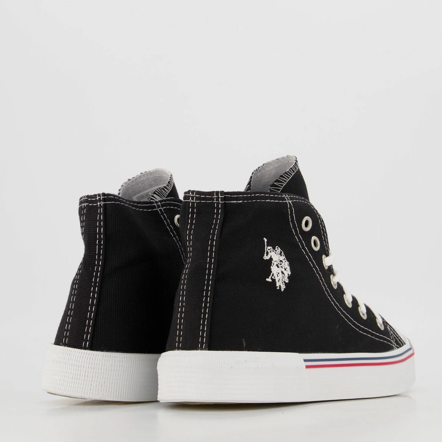 US Polo Assn Black Lace Up Trainers 4 US Polo Assn Black Lace Up Trainers - Image 2