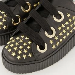 Hilfiger Collection Black Leather Star Slip On Trainers -Women Trainers store 25158569 large wl 03