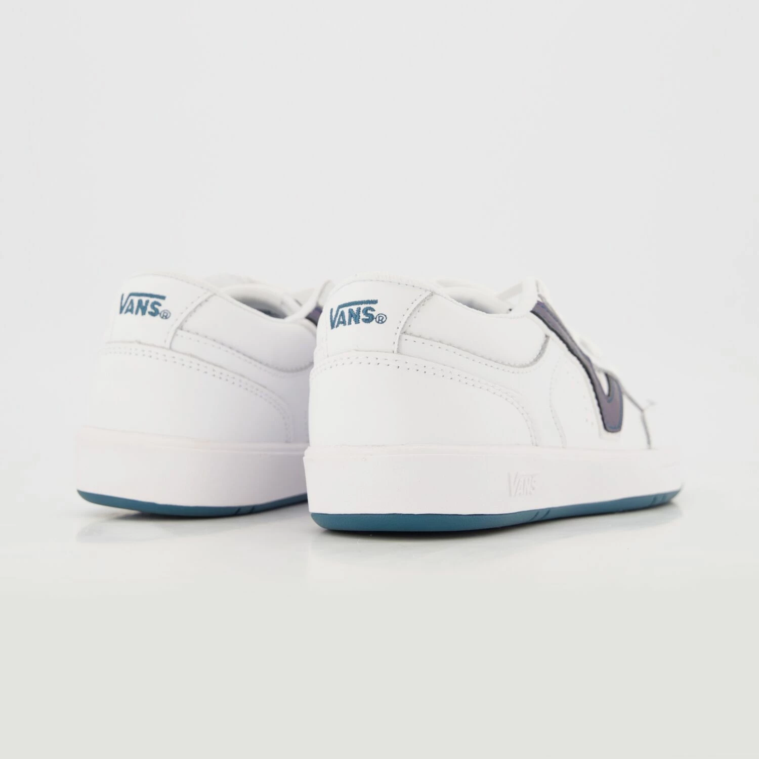 Vans White & Blue Trainers 4 Vans White & Blue Trainers - Image 2