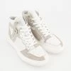 Bronx Beige & White Leather Trainers