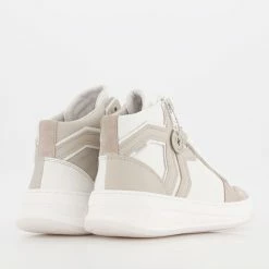 Bronx Beige & White Leather Trainers -Women Trainers store 25305344 large wl 02