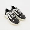 Bronx Black & White Tayke Over Leather Trainers -Women Trainers store 25306502 large wl 01