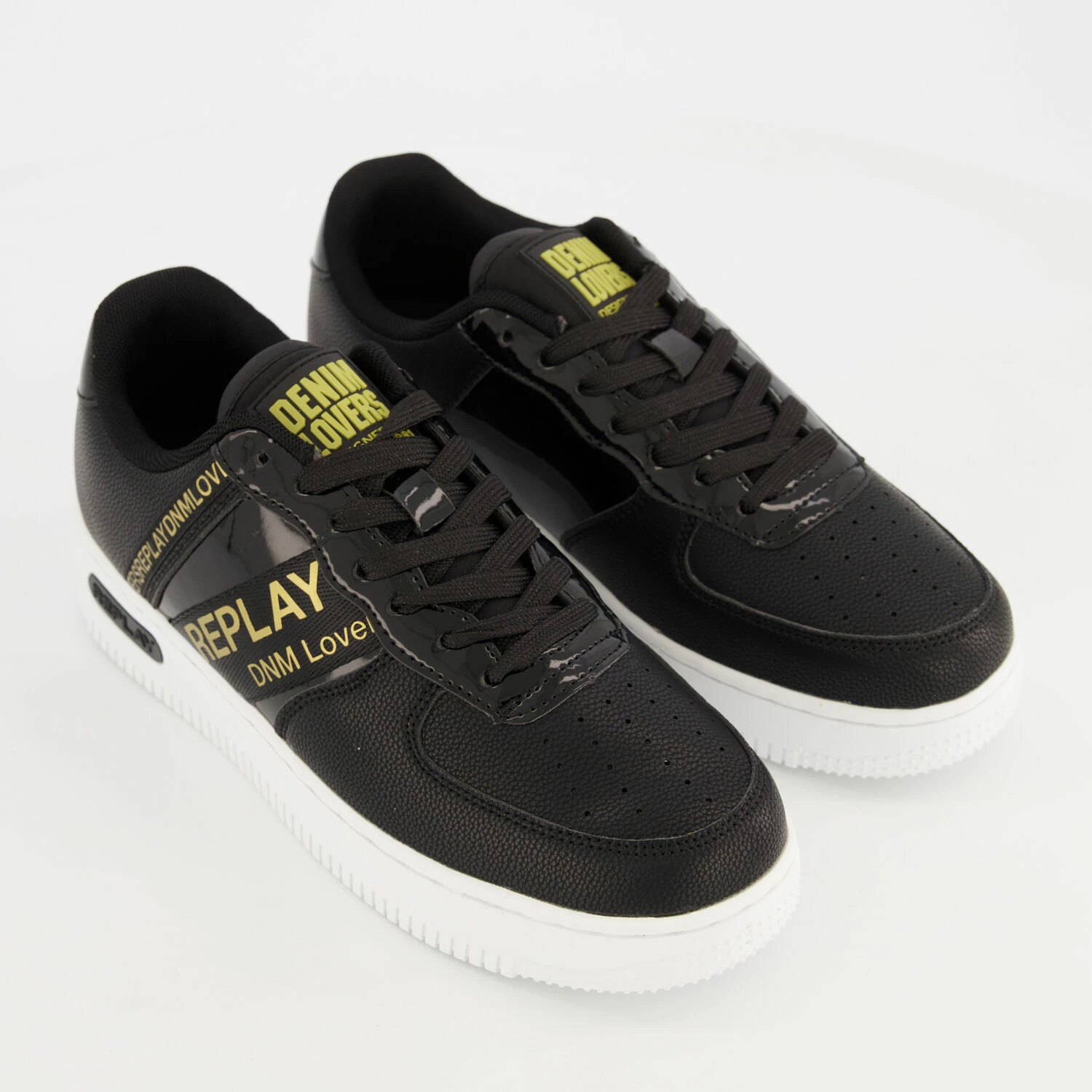 Replay Black Branded Lace Up Trainers 3 Replay Black Branded Lace Up Trainers