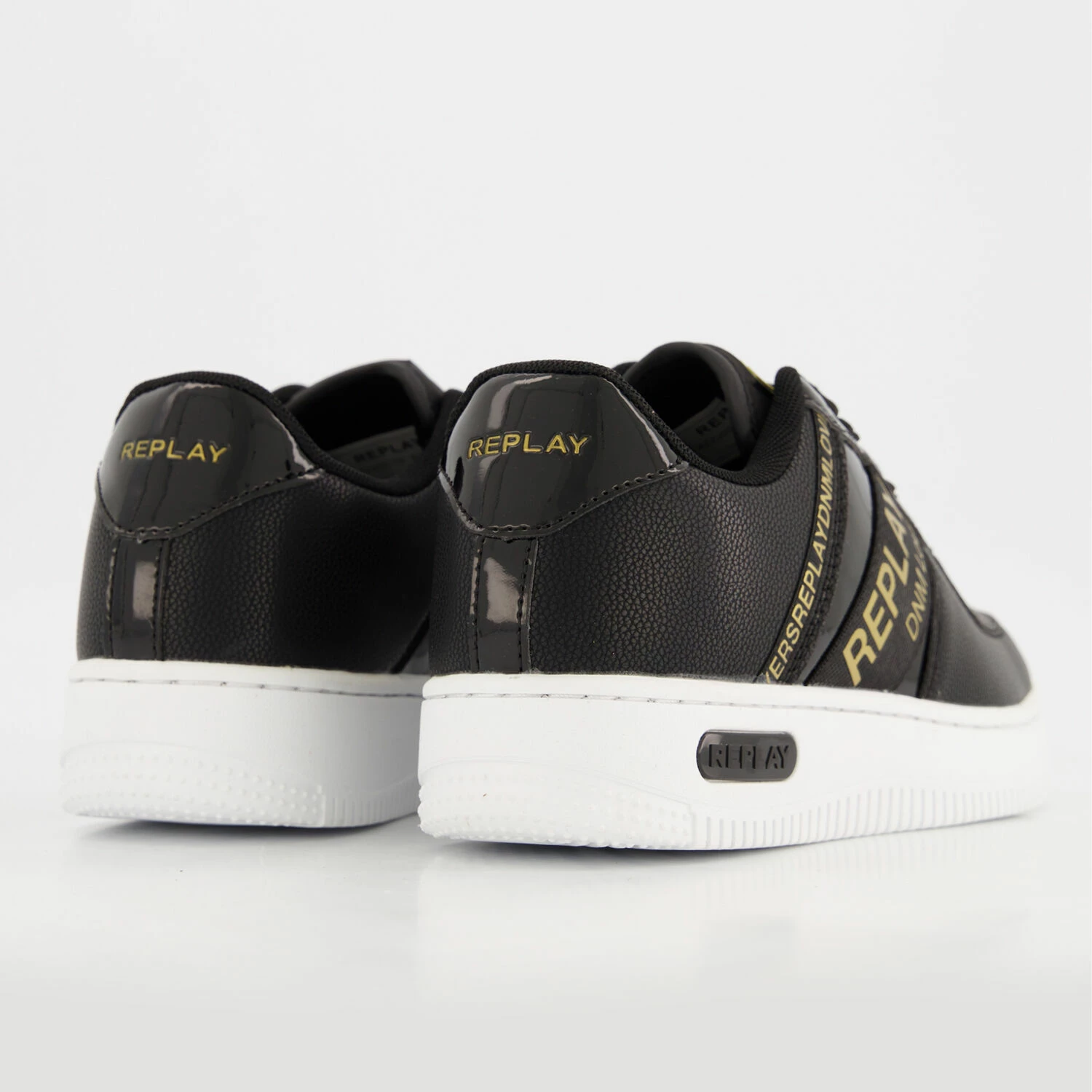 Replay Black Branded Lace Up Trainers 4 Replay Black Branded Lace Up Trainers - Image 2