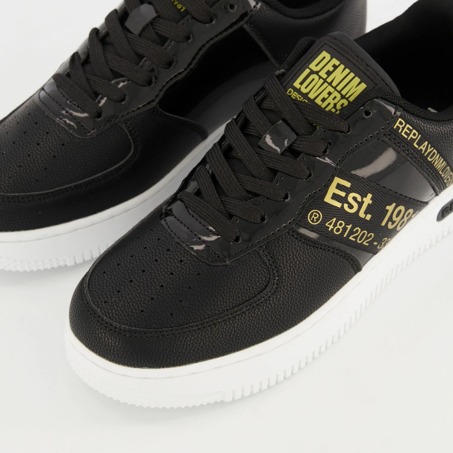 Replay Black Branded Lace Up Trainers 5 Replay Black Branded Lace Up Trainers - Image 3