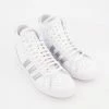 Adidas White & Silver High Top Trainers
