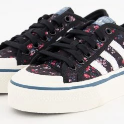Adidas Black Floral Nizza Platform Trainers 7 Adidas Black Floral Nizza Platform Trainers -Women Trainers store 25396652 large wl 03
