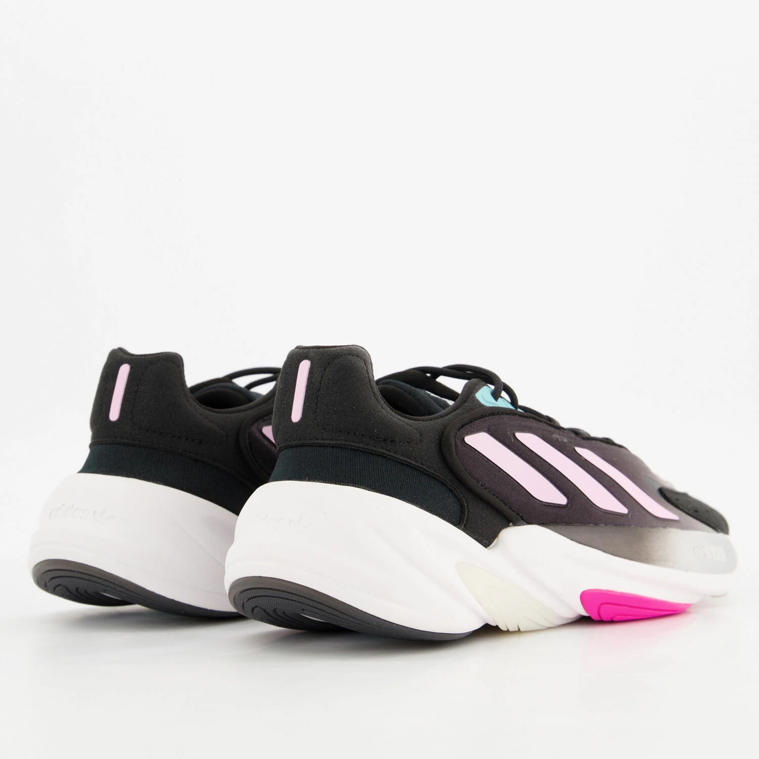 Adidas Black & Pink Ozelia Trainers 4 Adidas Black & Pink Ozelia Trainers - Image 2
