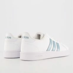 Adidas White & Blue Grand Court Base Trainers -Women Trainers store 25398602 large wl 02