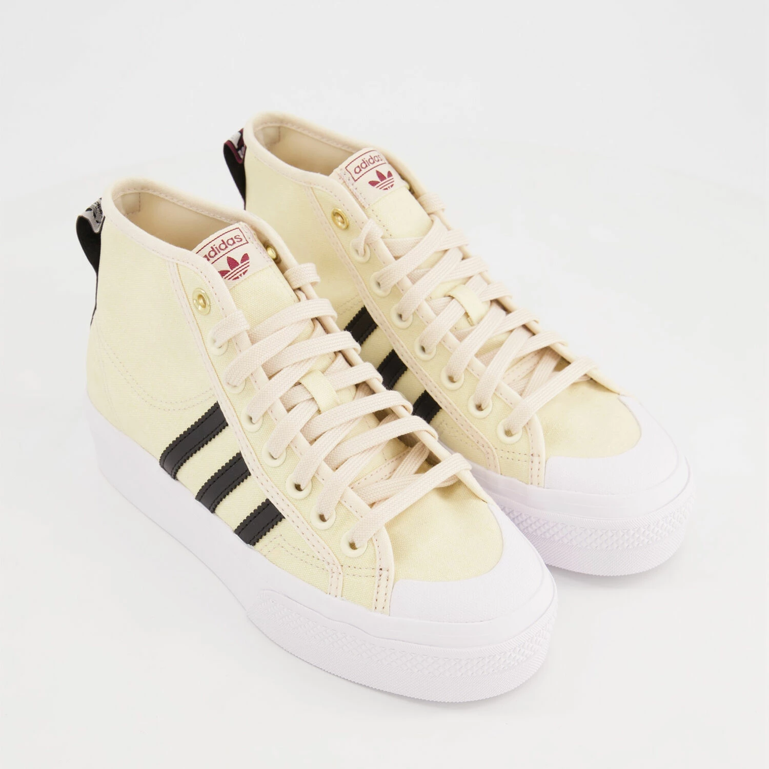Adidas Cream Nizza Platform Mid Trainers 3 Adidas Cream Nizza Platform Mid Trainers
