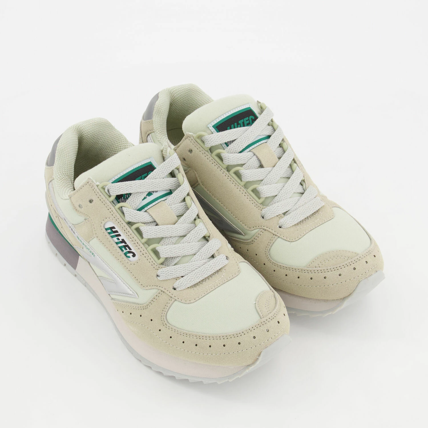 Hi-Tec Silver & Green Shadow Go Trainers 3 Hi-Tec Silver & Green Shadow Go Trainers