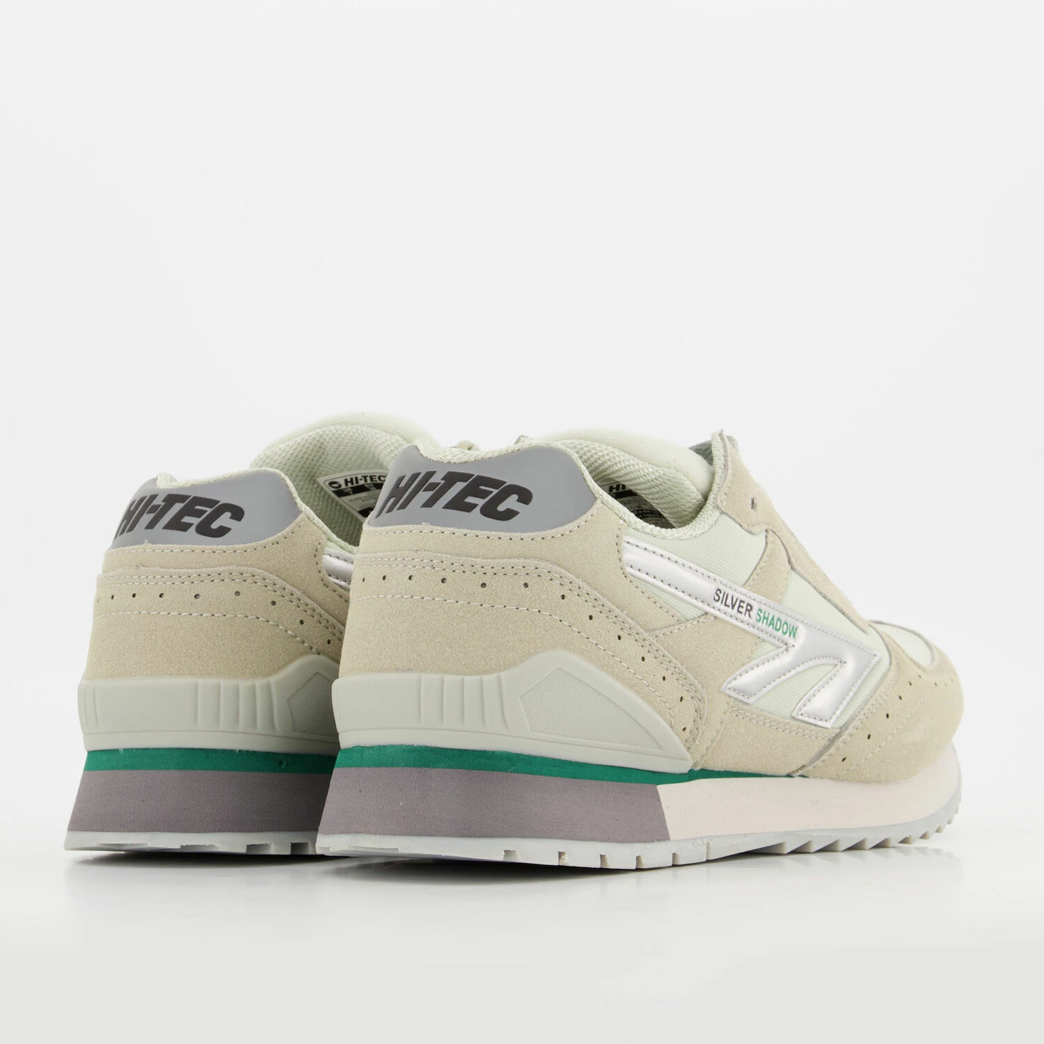 Hi-Tec Silver & Green Shadow Go Trainers 4 Hi-Tec Silver & Green Shadow Go Trainers - Image 2