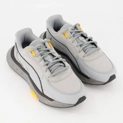 Puma Grey Rider Logo Trainers