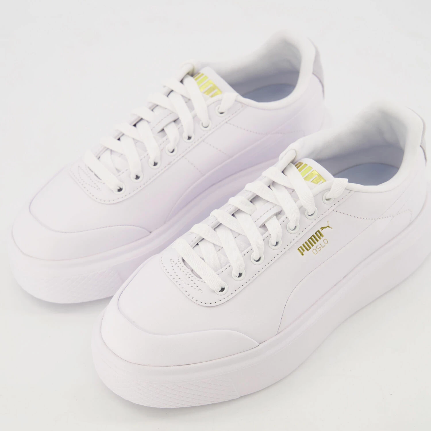 Puma White Leather Oslo Maja Clean Trainers 5 Puma White Leather Oslo Maja Clean Trainers - Image 3
