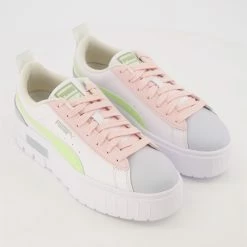Puma White Leather Mayze Trainers