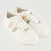 Head Over Heels White Striped Panel Trainers 2 Head Over Heels White Striped Panel Trainers -Women Trainers store 25528186 large wl 01