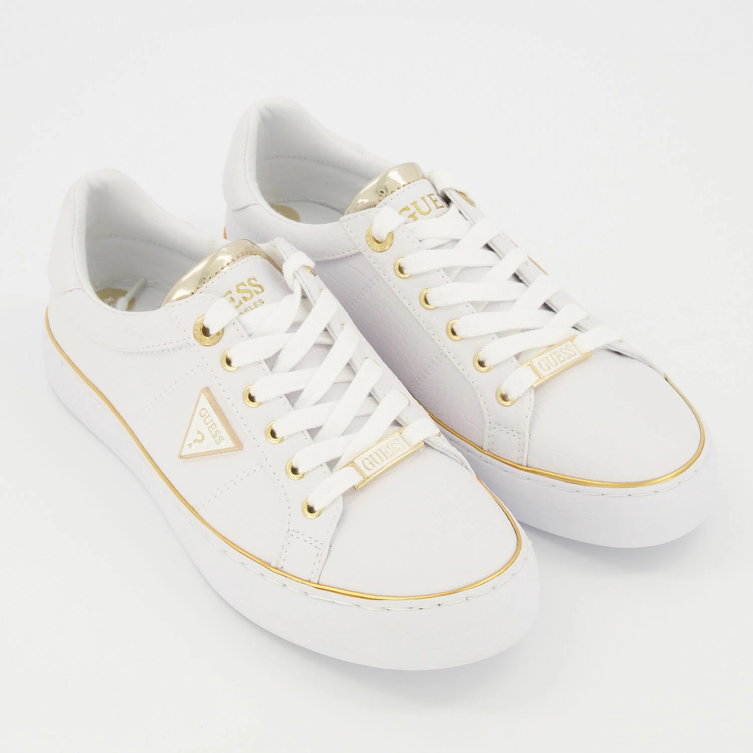 Guess White Reptile Effect Trainers 3 Guess White Reptile Effect Trainers