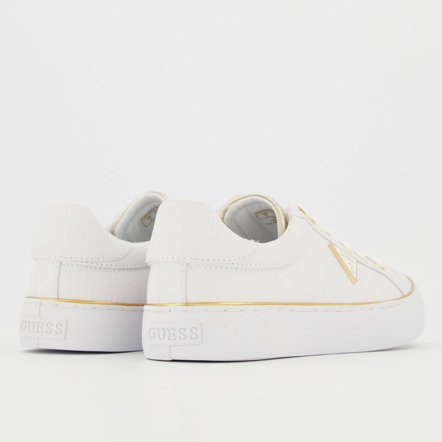 Guess White Reptile Effect Trainers 4 Guess White Reptile Effect Trainers - Image 2
