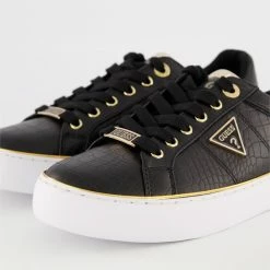 Guess Black Reptile Effect Trainers -Women Trainers store 25528718 large wl 03