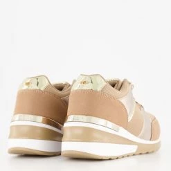 Dune Beige Wedge Heel Trainers -Women Trainers store 25540276 large wl 02