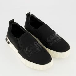 Karl Lagerfeld Black Logo Padded Trainers