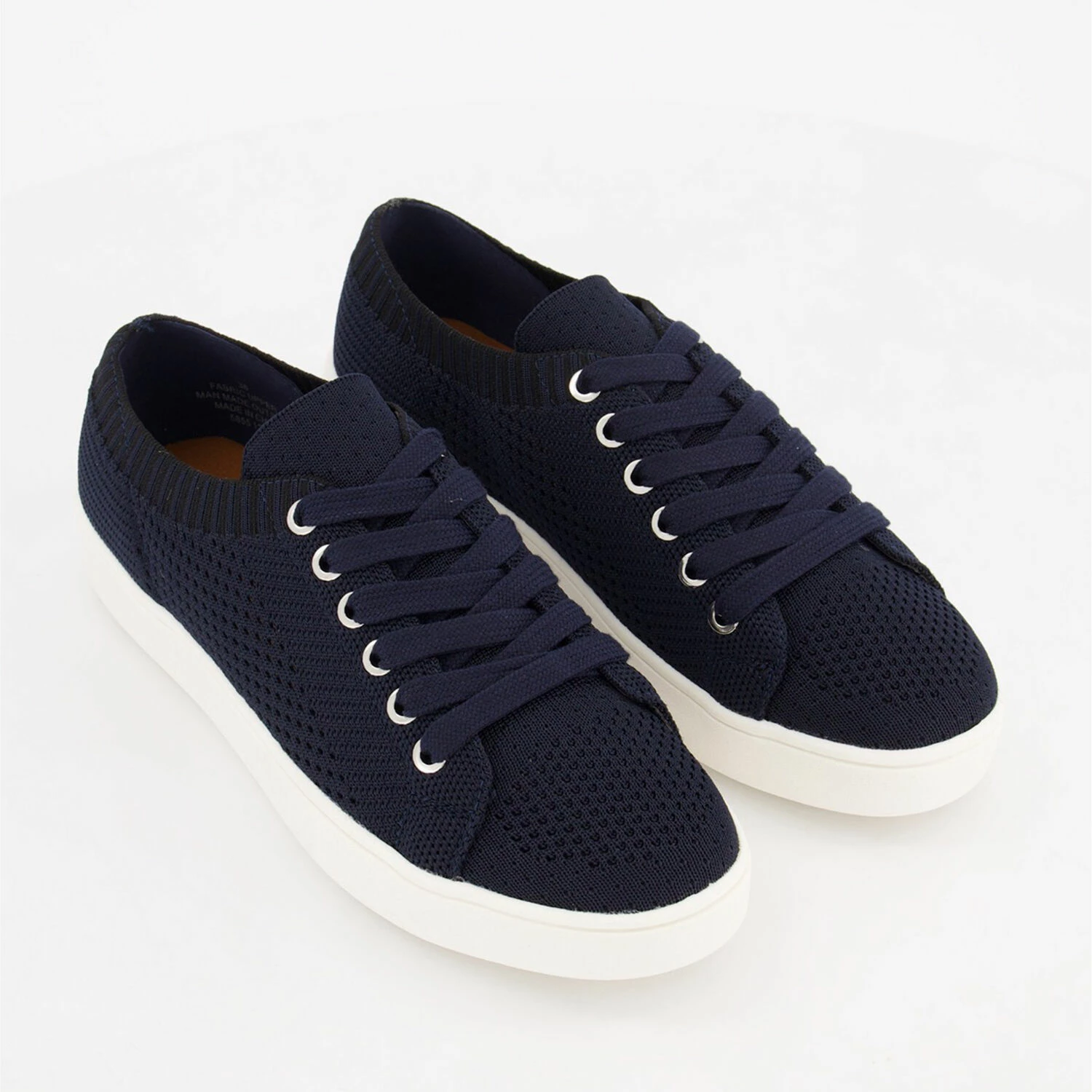 Solea Navy Woven Milly Trainers 3 Solea Navy Woven Milly Trainers