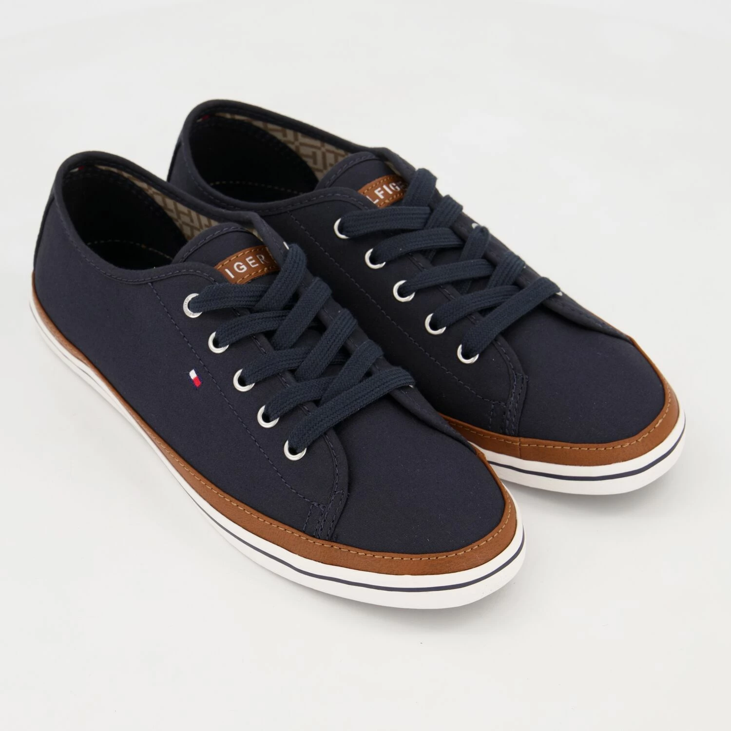 Tommy Hilfiger Navy Canvas Trainers 3 Tommy Hilfiger Navy Canvas Trainers