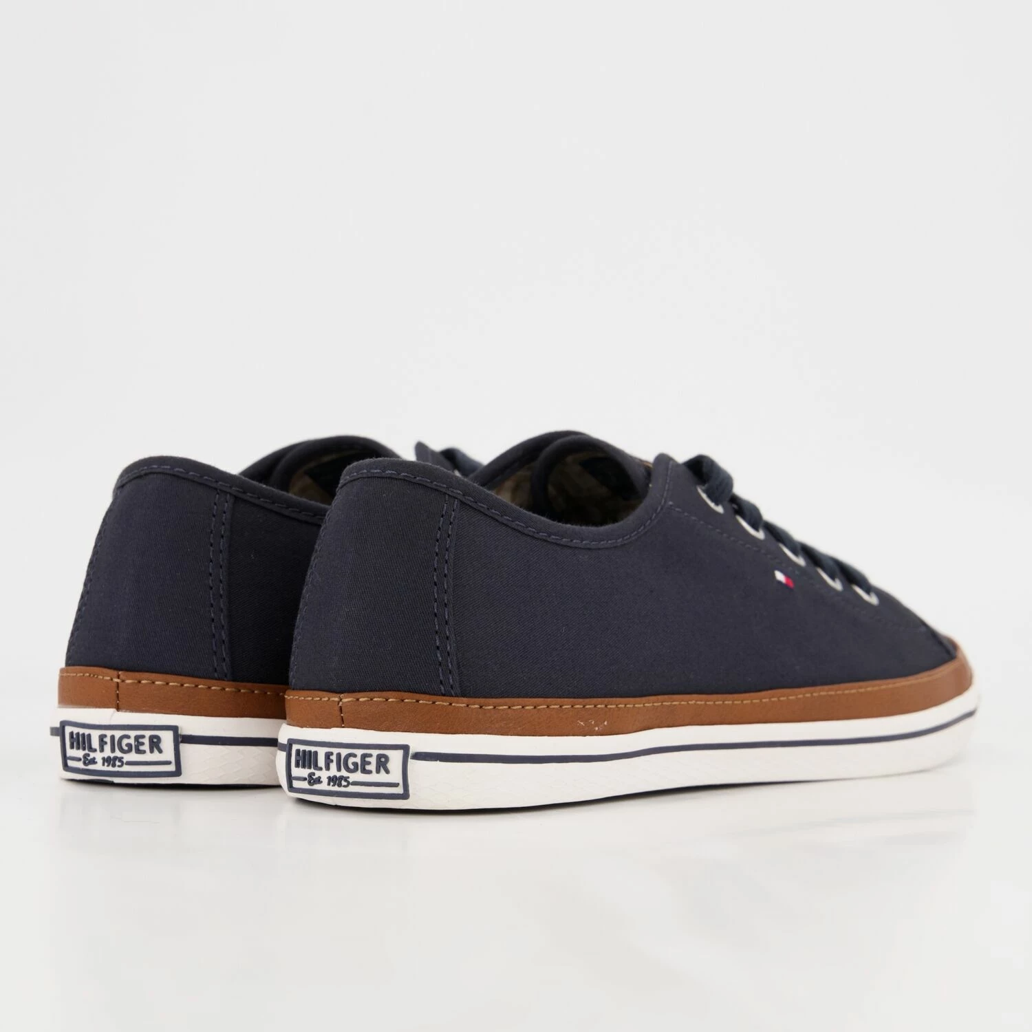 Tommy Hilfiger Navy Canvas Trainers 4 Tommy Hilfiger Navy Canvas Trainers - Image 2