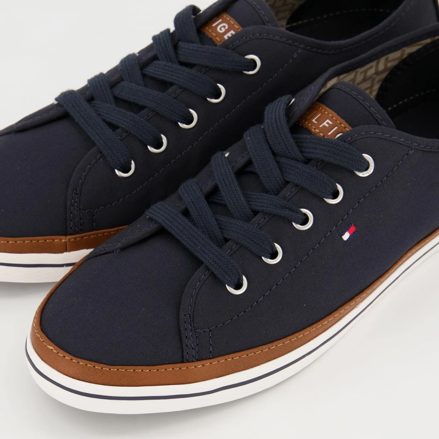 Tommy Hilfiger Navy Canvas Trainers 5 Tommy Hilfiger Navy Canvas Trainers - Image 3