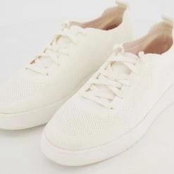 Fitflop White Woven Rally Trainers -Women Trainers store 25588620 large wl 03