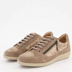 Geox Beige Myria Trainers -Women Trainers store 25590853 large wl 03