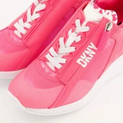 DKNY Pink Wedge Trainers -Women Trainers store 25650936 large wl 03