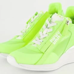 DKNY Zest Green Pali-Lace Up Wedge Trainers -Women Trainers store 25650968 large wl 03