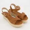 Dorothy Perkins Brown Cross Strap Wedged Espadrilles 1 Dorothy Perkins Brown Cross Strap Wedged Espadrilles -Women Trainers store 25654879 large wl 01