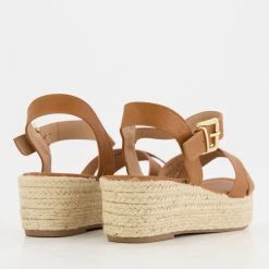 Dorothy Perkins Brown Cross Strap Wedged Espadrilles -Women Trainers store 25654879 large wl 02