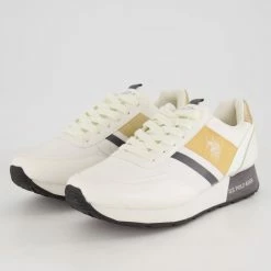 US Polo Assn White & Grey Trainers -Women Trainers store 25656587 large wl 03