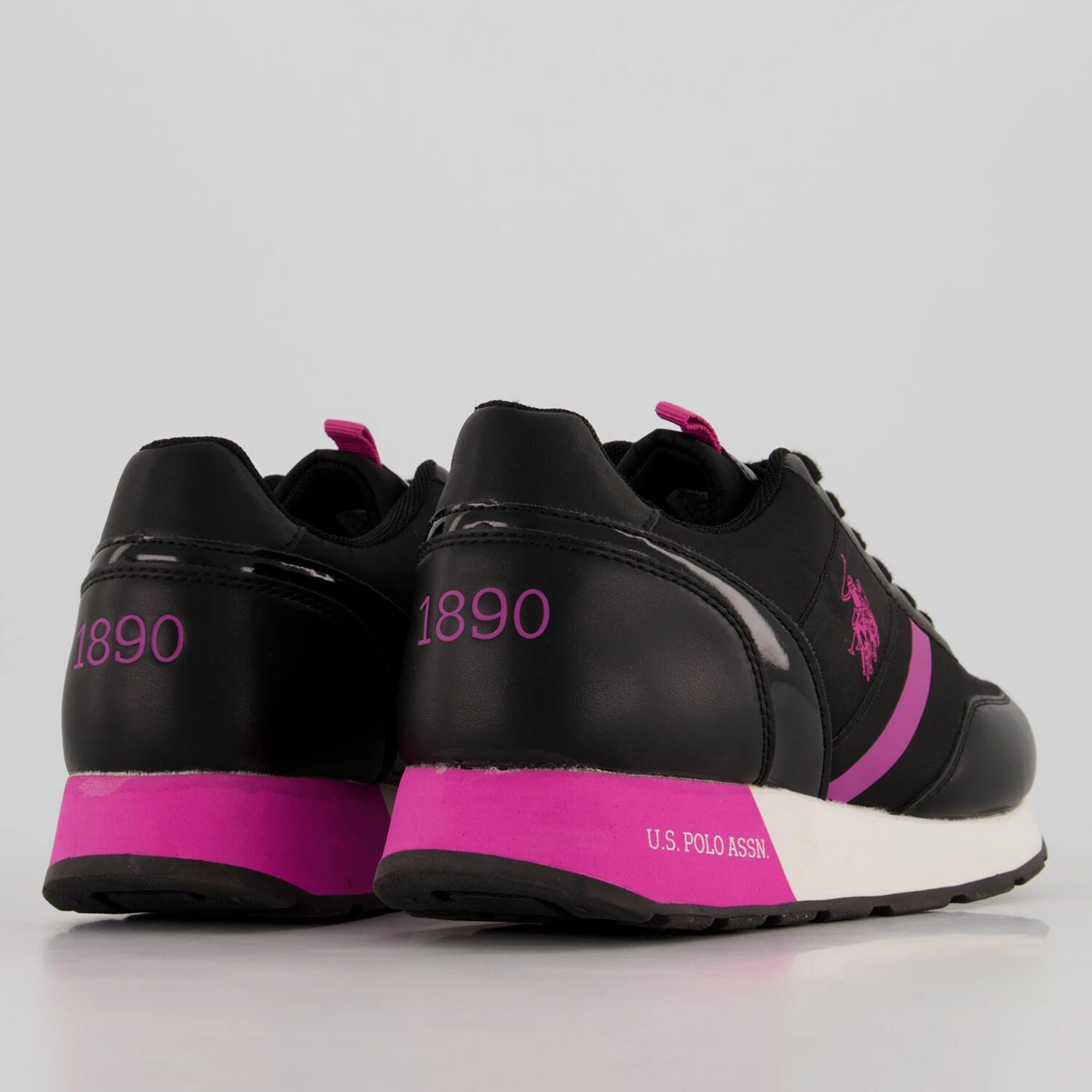 US Polo Assn Black & Purple Trainers 4 US Polo Assn Black & Purple Trainers - Image 2