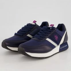 US Polo Assn Navy & White Trainers -Women Trainers store 25656597 large wl 03
