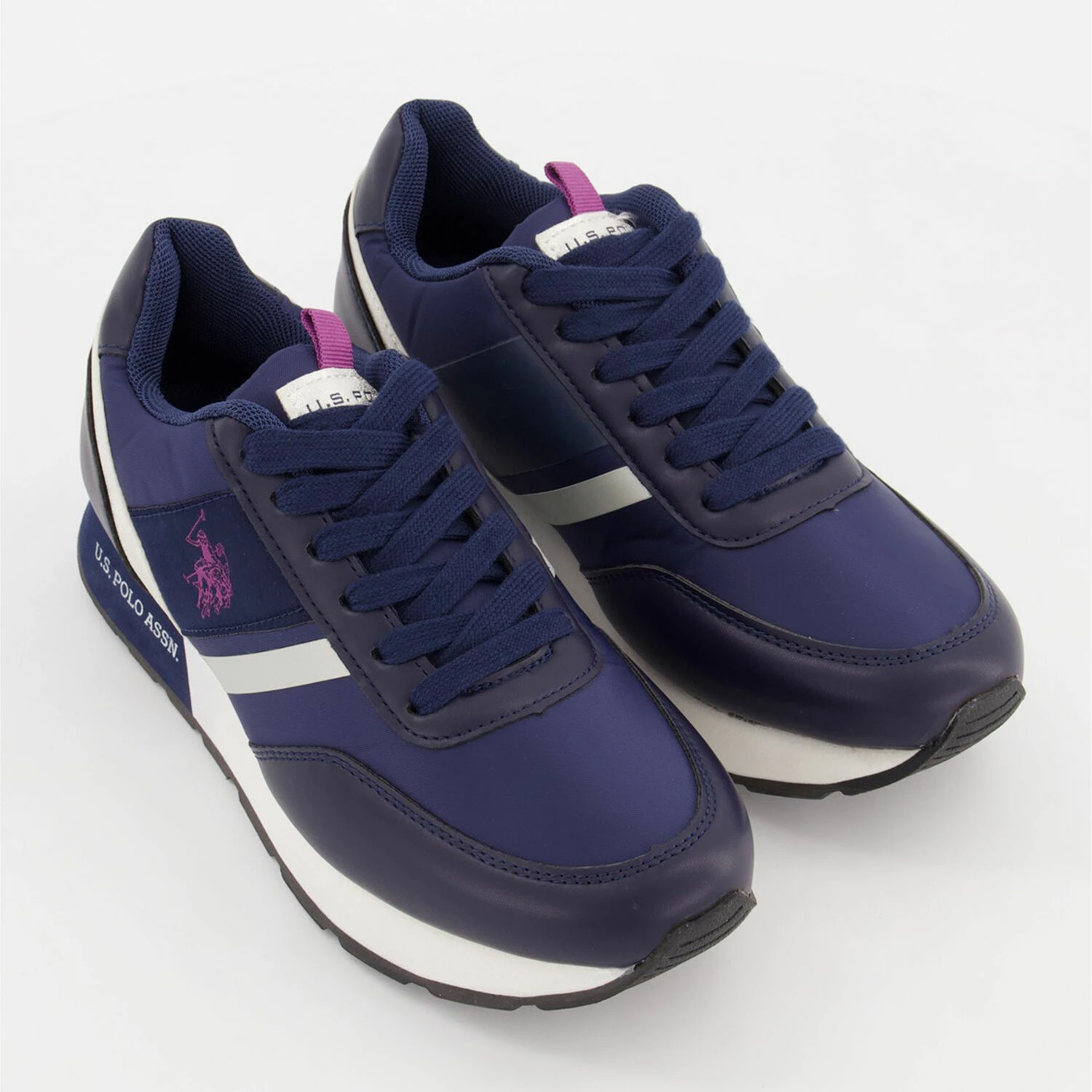 US Polo Assn Blue Branded Trainers 3 US Polo Assn Blue Branded Trainers