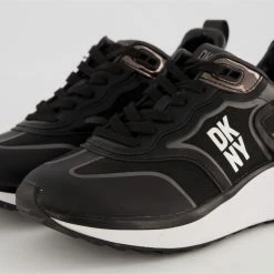 DKNY Black Aki Lace Up Trainers 7 DKNY Black Aki Lace Up Trainers -Women Trainers store 25658152 large wl 03